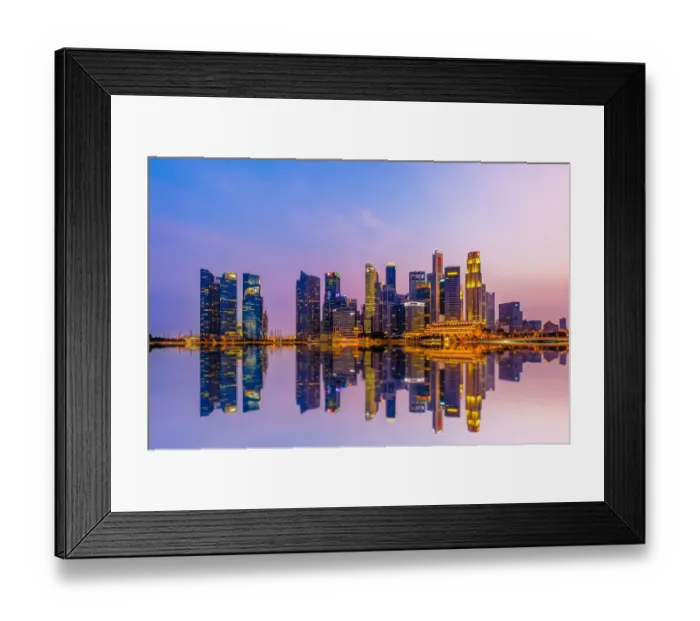Framed Print : Photography, Reflection, Financial District, Road Framed Print : Photography, Reflection, Financial District, Road