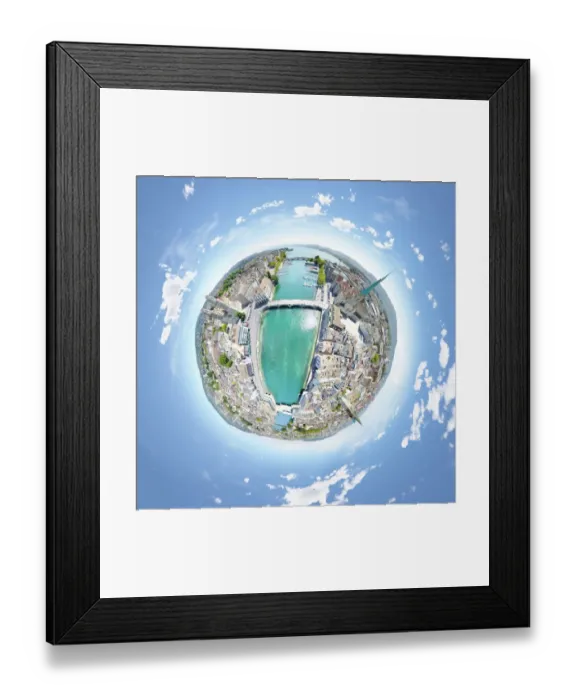 Framed Print : 360A Aerial Panorama of Zurichs Old Town Framed Print : 360A Aerial Panorama of Zurichs Old Town