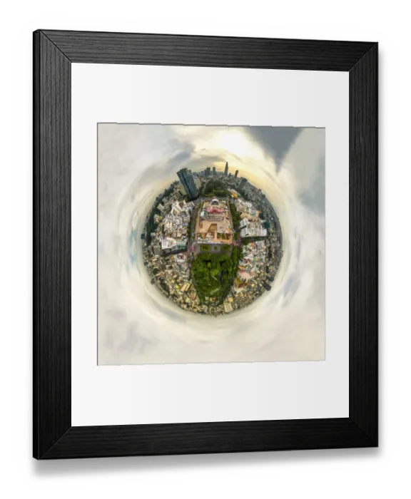 Framed Print : 360A Little Planet of Ho Chi Minh City, Vietnam Framed Print : 360A Little Planet of Ho Chi Minh City, Vietnam