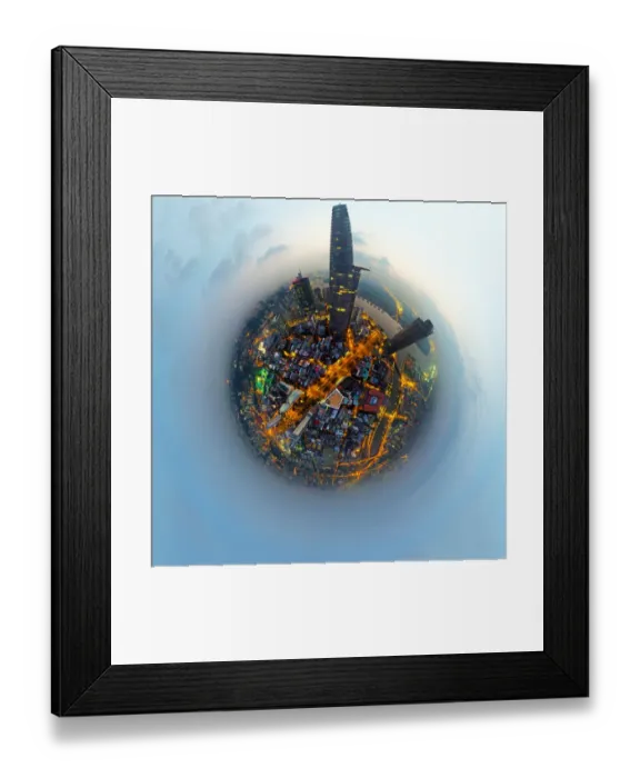 Framed Print : 360A High Angle View of Saigon, Vietnam