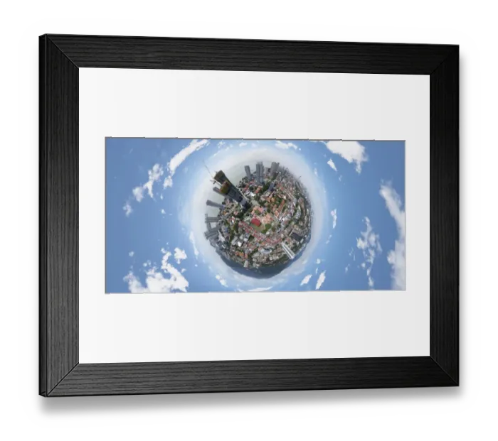 Framed Print : 360 Aerial View of Penang, Malaysia Framed Print : 360 Aerial View of Penang, Malaysia