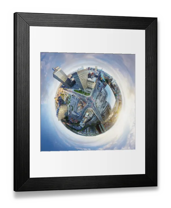 Framed Print : 360A Aerial View of Manchester, UK Framed Print : 360A Aerial View of Manchester, UK