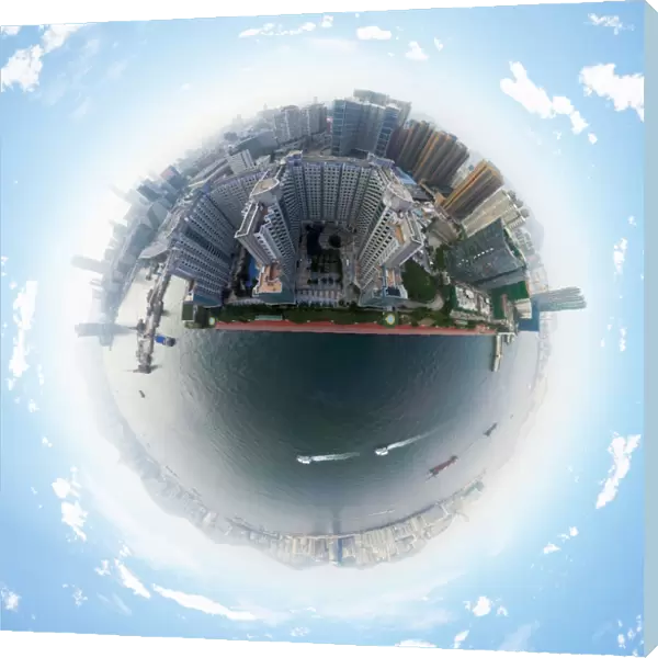 360A Aerial View of Hong Kong
