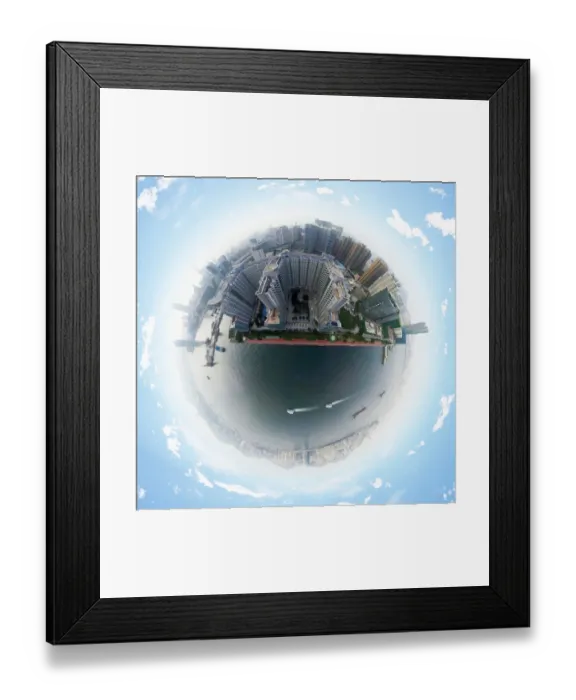 Framed Print : 360A Aerial View of Hong Kong Framed Print : 360A Aerial View of Hong Kong