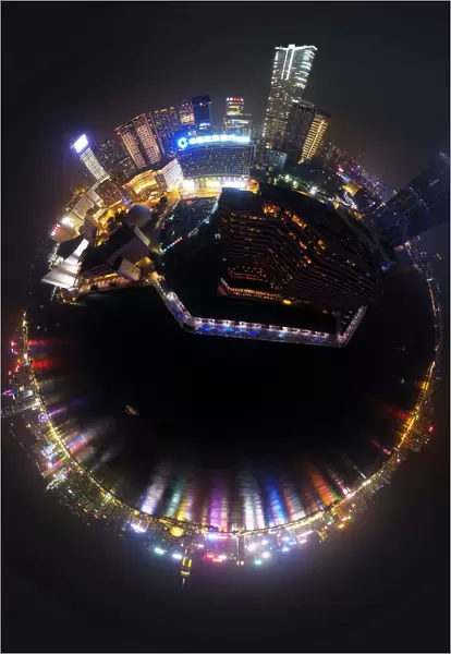 Night View of Avenue of Stars, Hong Kong