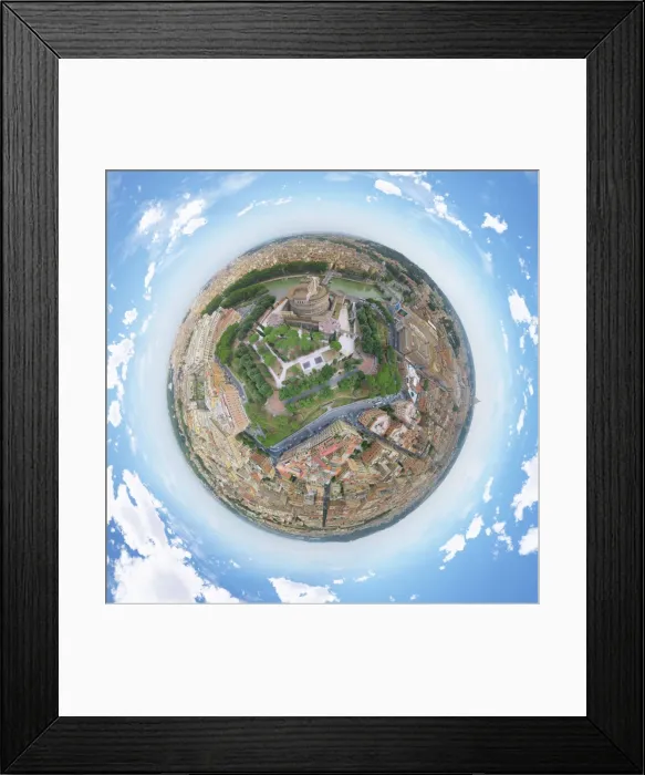 Framed Print : 360A Panorama of Castel Sant Angelo in Rome, Italy Framed Print : 360A Panorama of Castel Sant Angelo in Rome, Italy
