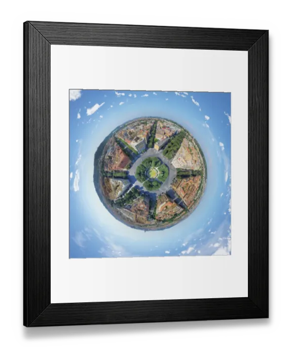 Framed Print : Great View from above Piazza Mazzini in Rome, Italy Framed Print : Great View from above Piazza Mazzini in Rome, Italy