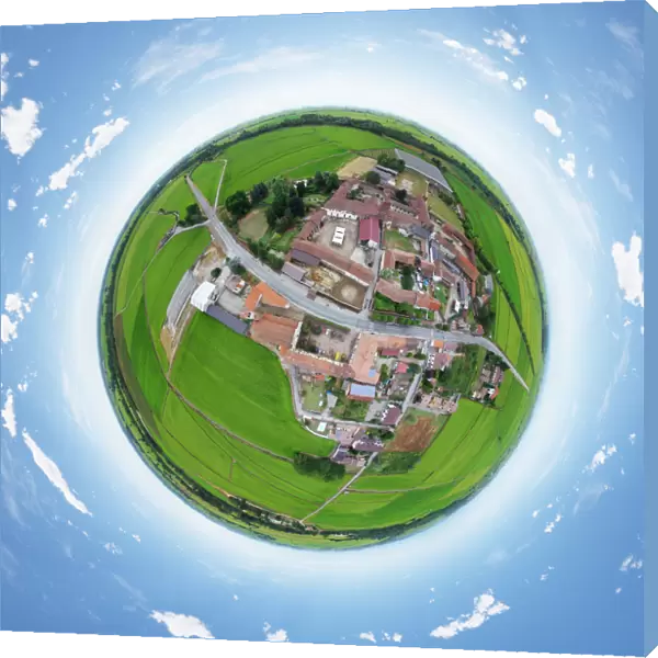 Vercelli, Italy in 360A Aerial Panorama