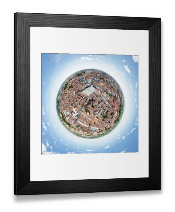 Framed Print : 360A Air View of Piazza Cavour, Italy Framed Print : 360A Air View of Piazza Cavour, Italy