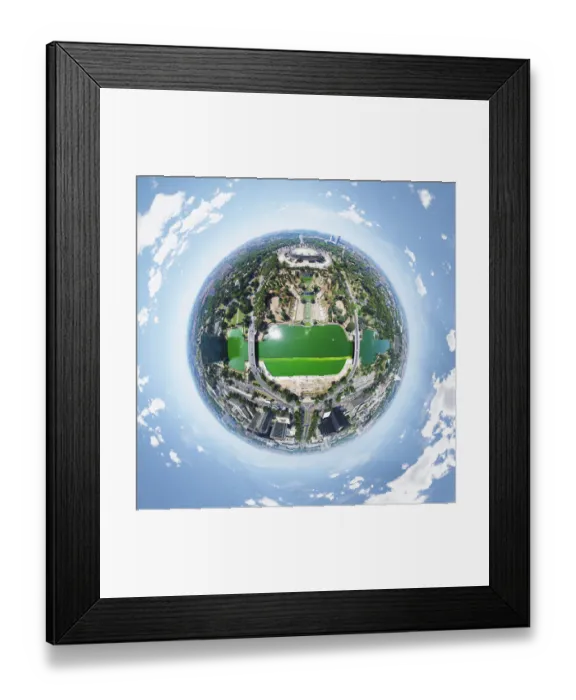 Framed Print : Aerial view above Parco Centrale del Lago, Italy Framed Print : Aerial view above Parco Centrale del Lago, Italy