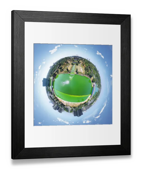 Framed Print : 360A Little Planet of Lago dell EUR, Italy Framed Print : 360A Little Planet of Lago dell EUR, Italy