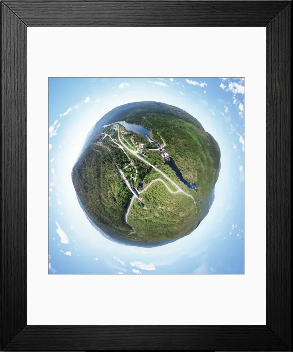 Framed Print : 360A Aerial View of Levanger, Norway Framed Print : 360A Aerial View of Levanger, Norway