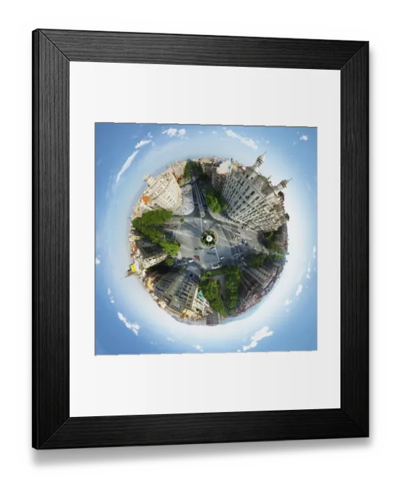 Framed Print : Barcelonas 360A City View From Above Framed Print : Barcelonas 360A City View From Above