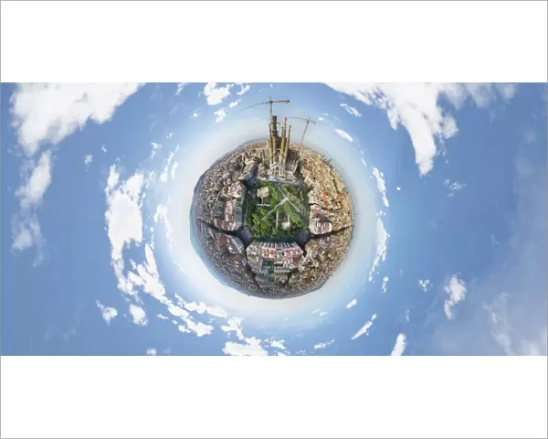 360A Panorama of Sagrada Familia, Spain