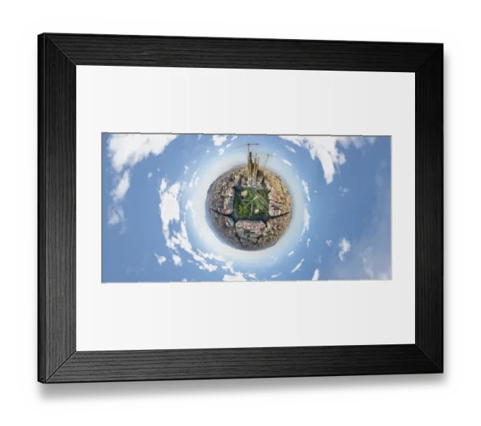 Framed Print : 360A Panorama of Sagrada Familia, Spain Framed Print : 360A Panorama of Sagrada Familia, Spain