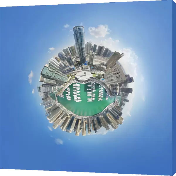 360A Aerial Little Planet of Dubai Marina
