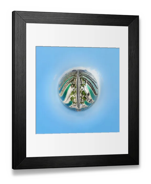 Framed Print : 360A Aerial View of Palm Jumeirah Framed Print : 360A Aerial View of Palm Jumeirah
