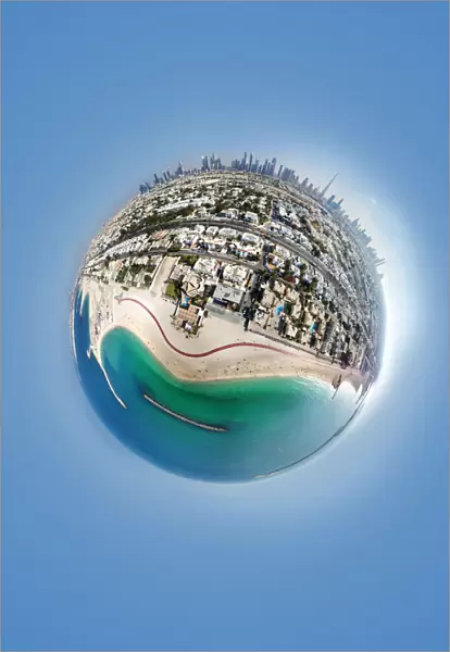 360A Aerial Little Planet of Jumeirah Beach, Dubai