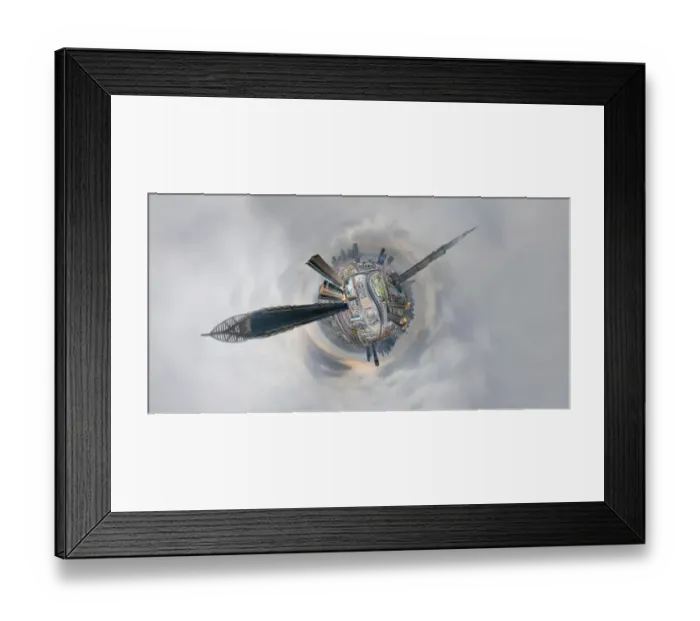 Framed Print : 360A Aerial Panorama in Dubai Framed Print : 360A Aerial Panorama in Dubai