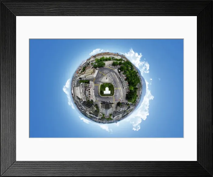 Framed Print : 360A Aerial Panorama of Geneva Framed Print : 360A Aerial Panorama of Geneva
