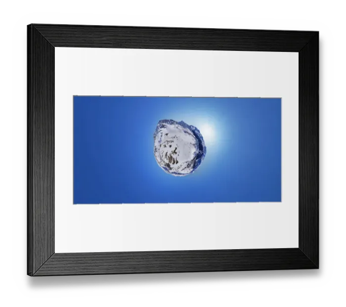 Framed Print : 360A aerial view of winter in Verbier, Switzerland