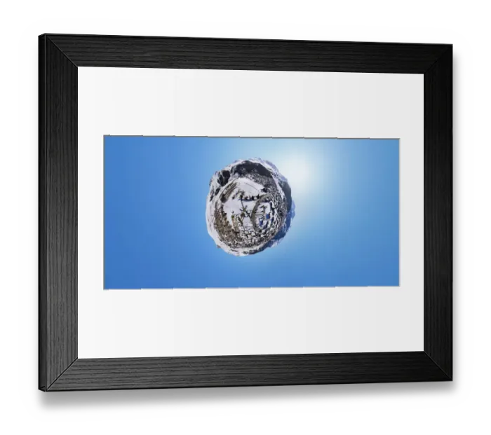 Framed Print : 360A aerial view of winter in Verbier, Switzerland Framed Print : 360A aerial view of winter in Verbier, Switzerland
