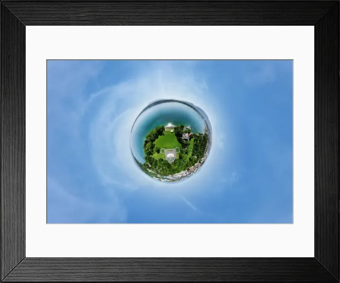 Framed Print : Aerial View of Lake Geneva, Switzerland