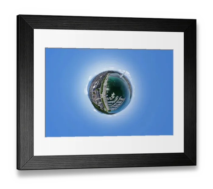 Framed Print : Jet d Eau Geneva in 360A Aerial Perspective Framed Print : Jet d Eau Geneva in 360A Aerial Perspective