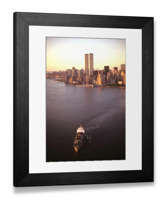 Framed Print : Manhattan with New york Harbor Framed Print : Manhattan with New york Harbor