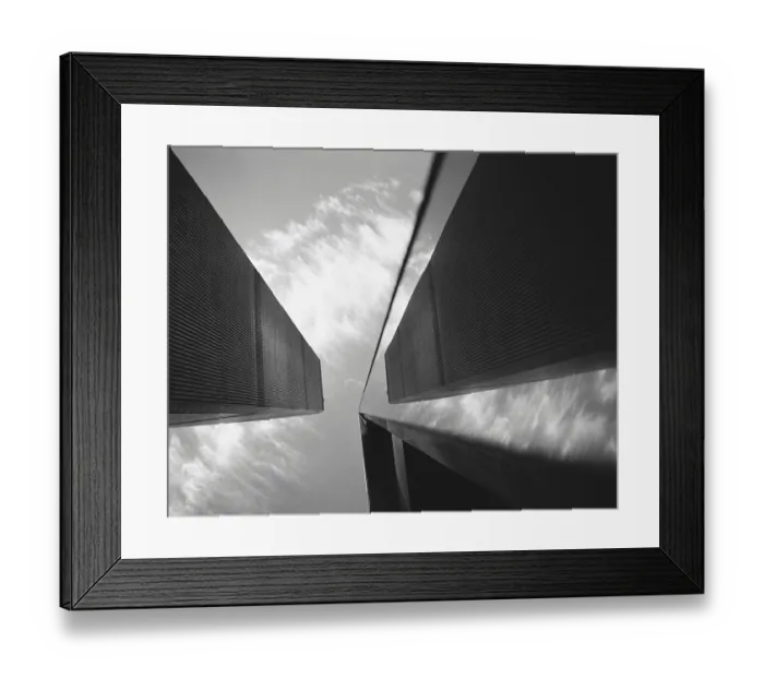 Framed Print : Low angle view of Twin Towers, New York, USA Framed Print : Low angle view of Twin Towers, New York, USA