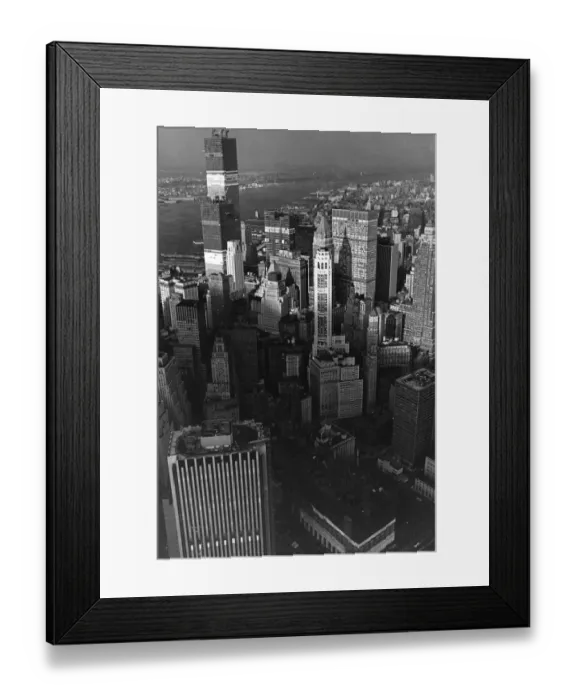 Framed Print : New York. 1971: The skyscrapers of New York with the World Trade Center Framed Print : New York. 1971: The skyscrapers of New York with the World Trade Center