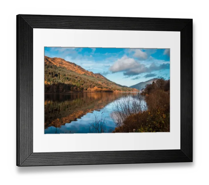 Framed Print : Tranquil Loch Eck in sunshine, Benmore Framed Print : Tranquil Loch Eck in sunshine, Benmore