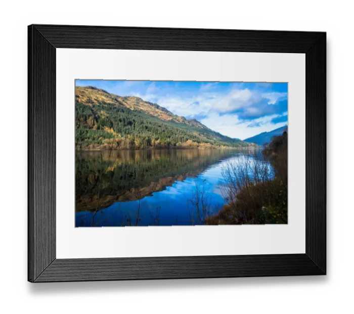 Framed Print : Tranquil Loch Eck in sunshine, Benmore, Cowal