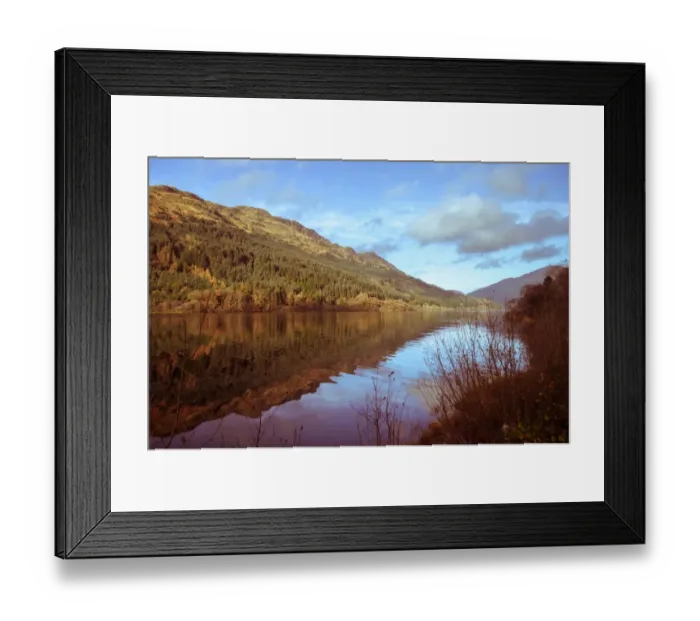 Framed Print : Tranquil Loch Eck in sunshine, Benmore, Cowal Framed Print : Tranquil Loch Eck in sunshine, Benmore, Cowal