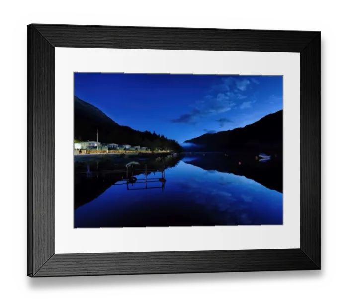 Framed Print : Blue Loch. Long exposure, Blue Hour shot of Loch Eck looking south Framed Print : Blue Loch. Long exposure, Blue Hour shot of Loch Eck looking south