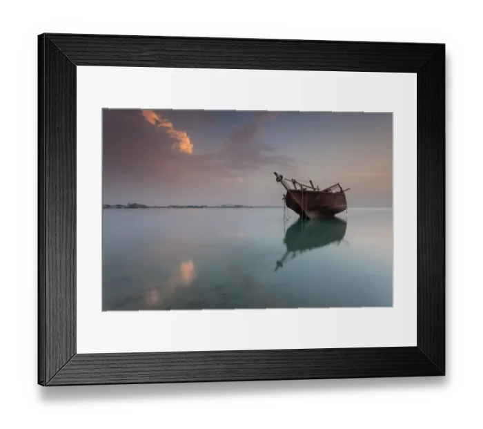 Framed Print : Dhow Sunset at Kuwait Framed Print : Dhow Sunset at Kuwait