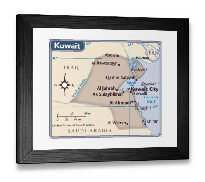  : Kuwait country map
