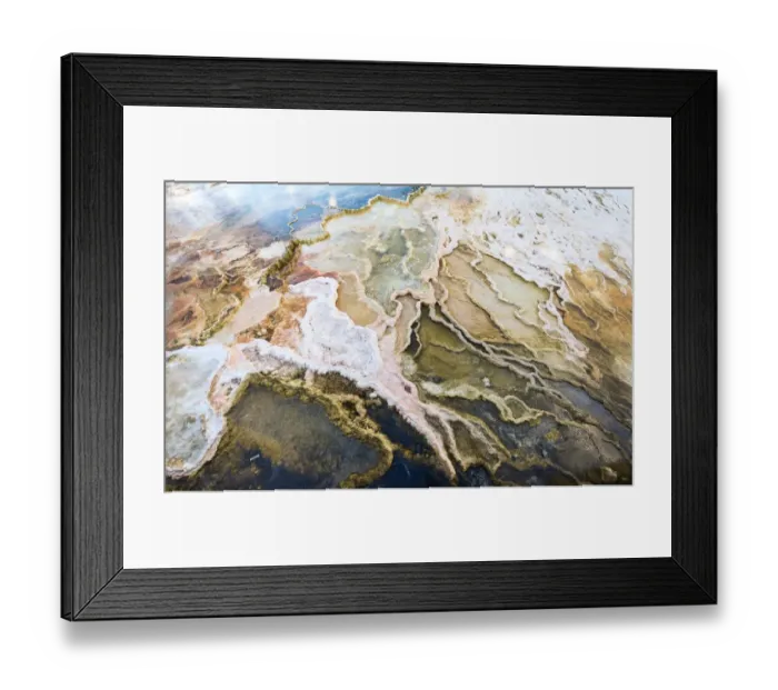 Framed Print : Mammoth Hot Springs, Yellowstone National Park, Color Image, Day, Geology, Hot Spring Framed Print : Mammoth Hot Springs, Yellowstone National Park, Color Image, Day, Geology, Hot Spring