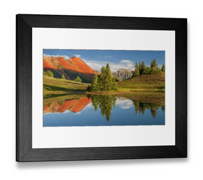 Framed Print : Red Mountain and reflecting ponds Framed Print : Red Mountain and reflecting ponds