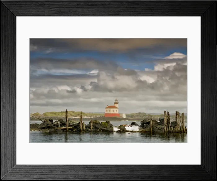 Framed Print : lighthouse, nautical, river, pilings Framed Print : lighthouse, nautical, river, pilings