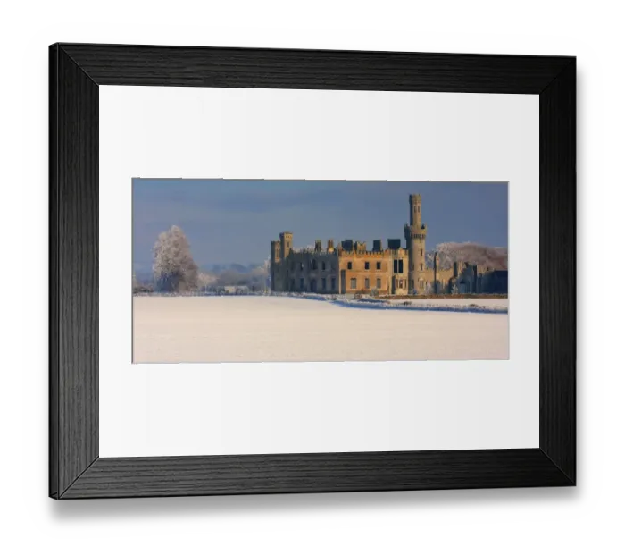 Framed Print : Castle Winter Scene Ducketts Grove, Carlow, Ireland Framed Print : Castle Winter Scene Ducketts Grove, Carlow, Ireland