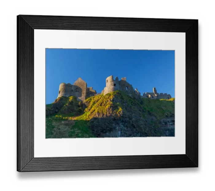 Framed Print : Dunluce Castle, a now-ruined medieval castle in Northern Ireland Framed Print : Dunluce Castle, a now-ruined medieval castle in Northern Ireland