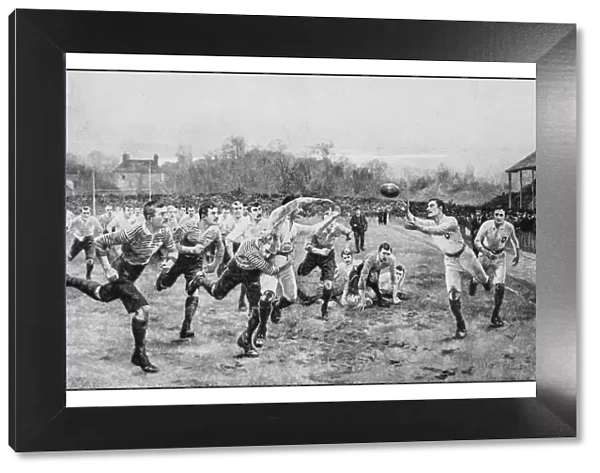 Antique photo of paintings: Rugby