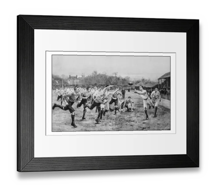 Framed Print : Antique photo of paintings: Rugby Framed Print : Antique photo of paintings: Rugby