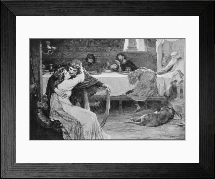 Framed Print : Antique photo of paintings: Glasgerion Framed Print : Antique photo of paintings: Glasgerion