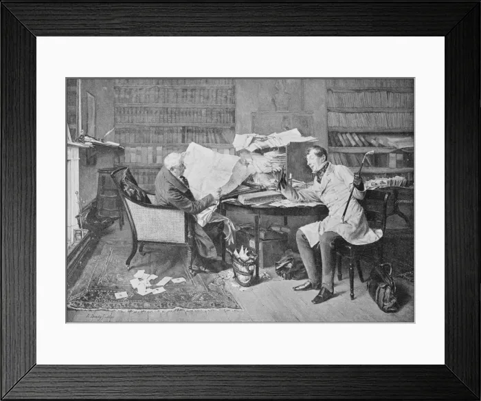 Framed Print : Antique photo of paintings: Men Framed Print : Antique photo of paintings: Men