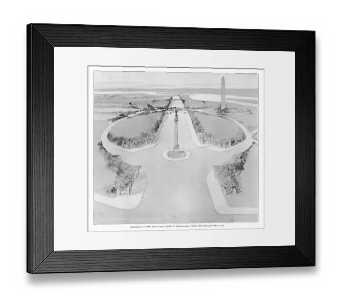 Framed Print : Early Landscape Design of the City and Capital of Washington, D. C. United States, Antique American Photograph, 1900 Framed Print : Early Landscape Design of the City and Capital of Washington, D. C. United States, Antique American Photograph, 1900