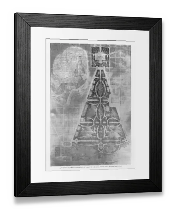 Framed Print : Early Landscape Design of the City and Capital of Washington, D. C. United States, Antique American Photograph, 1900 Framed Print : Early Landscape Design of the City and Capital of Washington, D. C. United States, Antique American Photograph, 1900