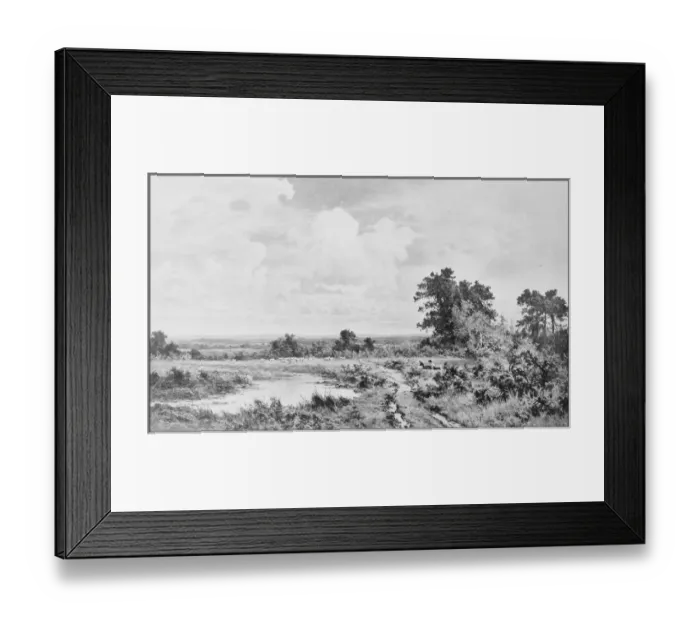 Framed Print : Antique photo of paintings: Landscape Framed Print : Antique photo of paintings: Landscape