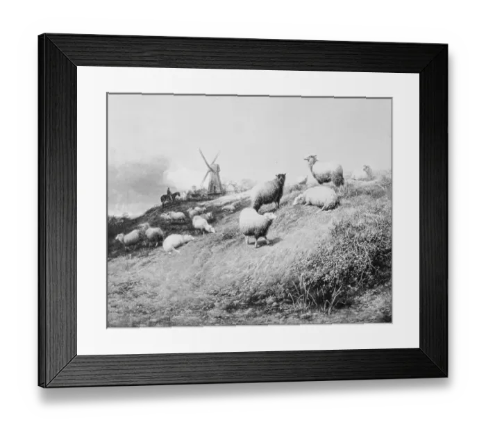 Framed Print : Antique photo of paintings: Landscape Framed Print : Antique photo of paintings: Landscape
